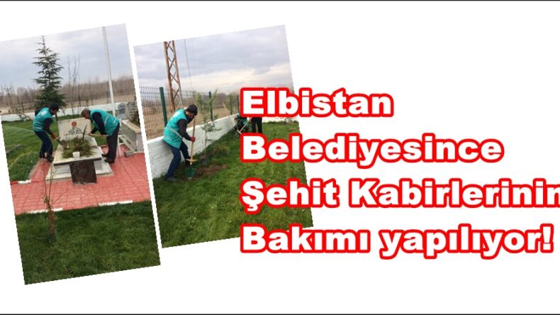 Elbistan Belediyesince Şehit Kabirlerinin Bakımı yapılıyor!
