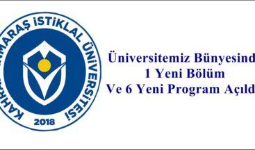 Üniversitemiz Bünyesinde 1 Yeni Bölüm Ve 6 Yeni Program Açıldı!