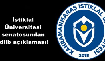 İstiklal Üniversitesi senatosundan idlib açıklaması!