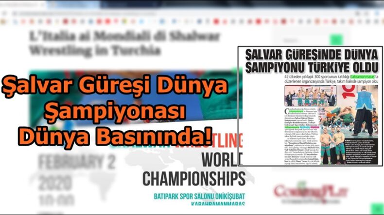 Şalvar Güreşi Dünya Şampiyonası Dünya Basınında!