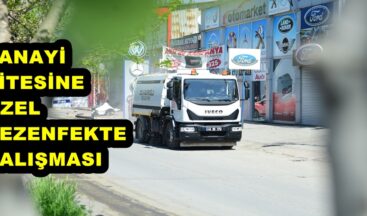 SANAYİ SİTESİNE ÖZEL DEZENFEKTE ÇALIŞMASI!