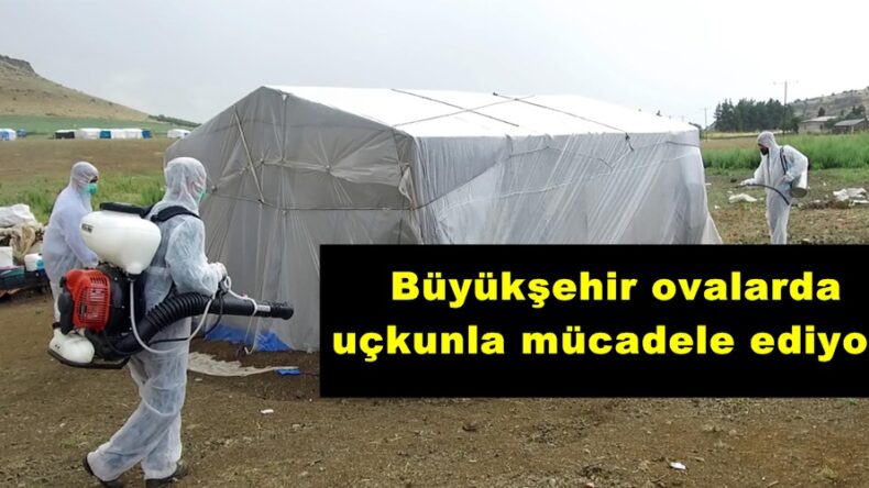 Büyükşehir Ovalarda İlaçlama yapıyor!