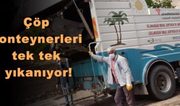Çöp konteynerleri tek tek yıkanıyor!
