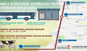 Canlı Hayvan Borsası’na otobüs seferleri başladı!