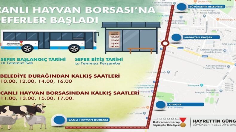 Canlı Hayvan Borsası’na otobüs seferleri başladı!