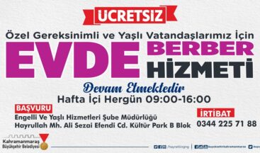 Evde Berber Hizmeti yeniden başladı!