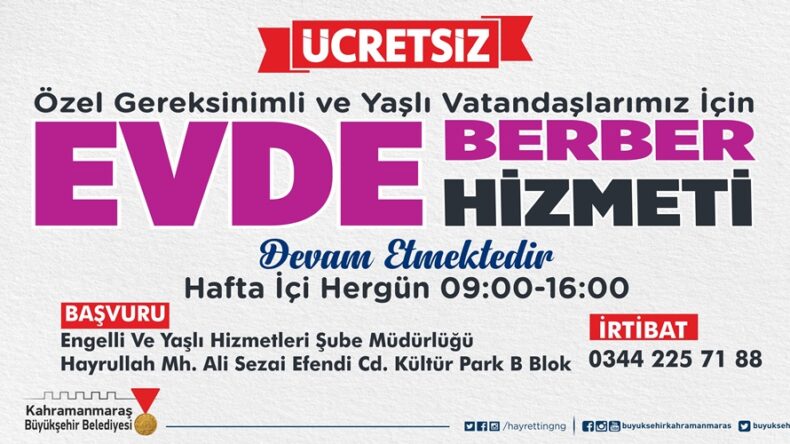 Evde Berber Hizmeti yeniden başladı!