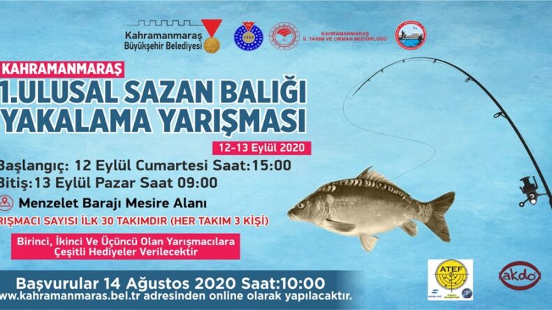 Kahramanmaraş’ta 1.Ulusal Sazan Balığı Yakalama Yarışması!