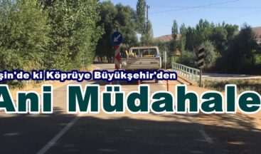 Afşin’de ki Köprüye Büyükşehir’den Ani Müdahale!