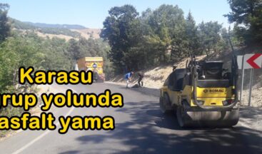Karasu grup yolunda asfalt yama!