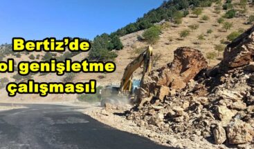 Bertiz’de yol genişletme çalışması!