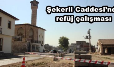 Şekerli Caddesi’nde refüj çalışması
