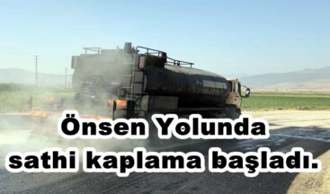 Önsen Yolunda sathi kaplama başladı!