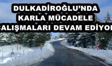 DULKADİROĞLU’NDA KARLA MÜCADELE ÇALIŞMALARI DEVAM EDİYOR.