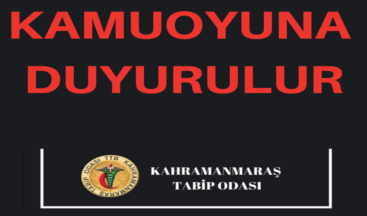 Kahramanmaraş Tabip Odasından Aşı Çalışması Kamuoyu Duyurusu!