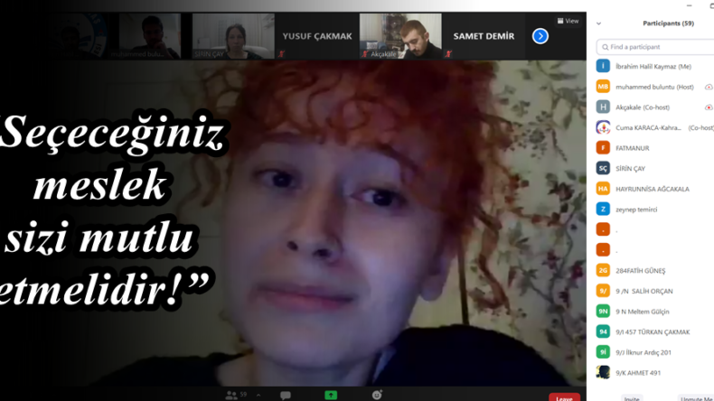 Daşçı; “Seçeceğiniz meslek sizi mutlu etmelidir!”