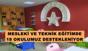 MESLEKİ VE TEKNİK EĞİTİMDE 18 OKULUMUZ DESTEKLENİYOR