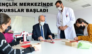 GENÇLİK MERKEZİNDE KURSLAR BAŞLADI