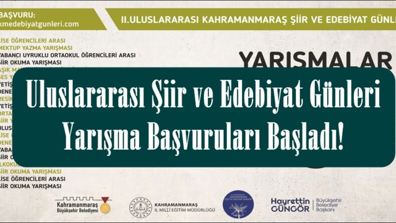 2.Uluslararası Şiir ve Edebiyat Günleri Yarışma Başvuruları Başladı!