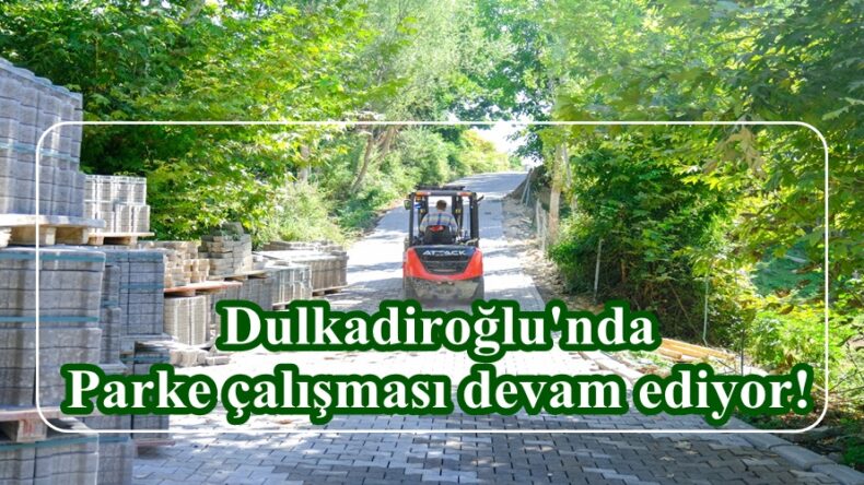 Dulkadiroğlu’nda Parke çalışması devam ediyor!