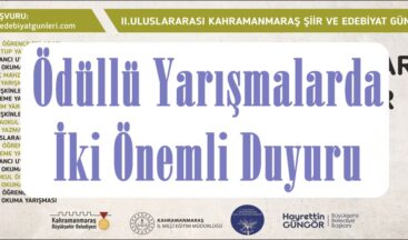 Ödüllü Yarışmalarda İki Önemli Duyuru!
