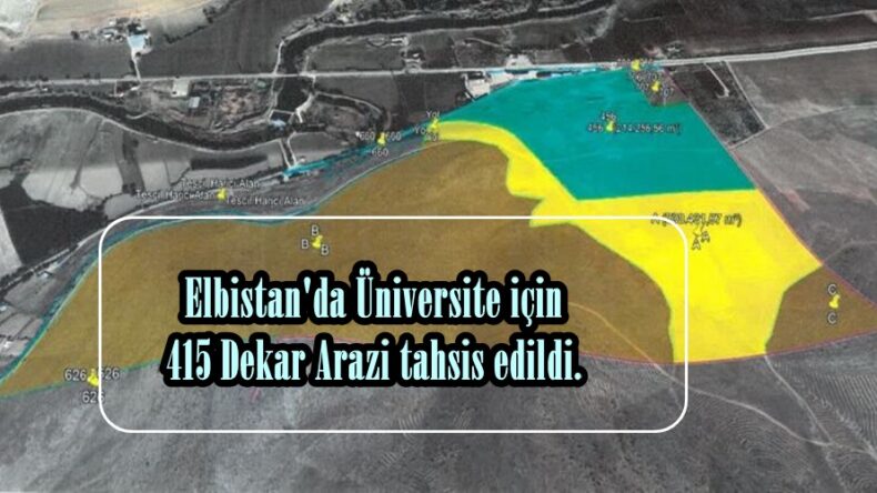 Elbistan’da Üniversite için 415 Dekar Arazi tahsis edildi.