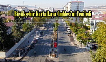 Büyükşehir Kartalkaya Caddesi’ni Yeniledi.