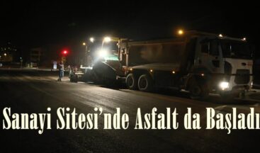 Sanayi Sitesi’nde Asfalt da Başladı