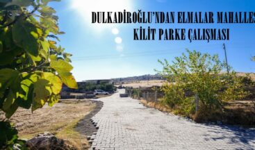 DULKADİROĞLU’NDAN ELMALAR MAHALLESİNE KİLİT PARKE ÇALIŞMASI.