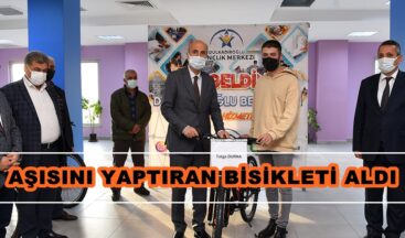 AŞISINI YAPTIRAN BİSİKLETİ ALDI.