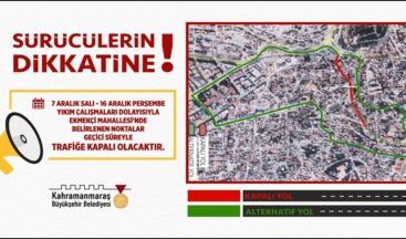 Kahramanmaraş’ta Sürücülerin Dikkatine!