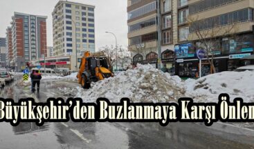 Büyükşehir’den Buzlanmaya Karşı Önlem.