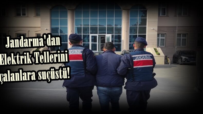 Jandarma’dan Elektrik Tellerini çalanlara suçüstü!