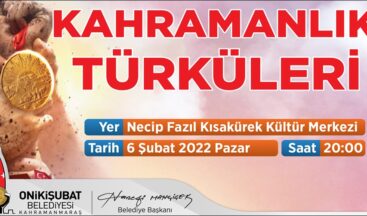 Onikişubat Belediyesi Türk Müziği Topluluğu Konserine Davet.