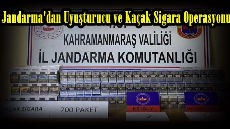 Jandarma’dan Uyuşturucu ve Kaçak Sigara Operasyonu!