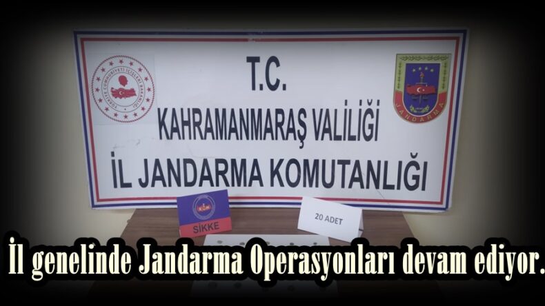 İl genelinde Jandarma Operasyonları devam ediyor.
