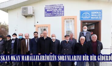 BAŞKAN OKAY MAHALLELERİMİZİN SORUNLARINI BİR BİR GİDERDİK.