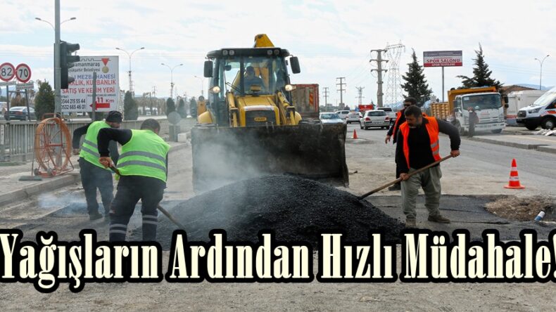 Yağışların Ardından Hızlı Müdahale
