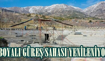 BOYALI GÜREŞ SAHASI YENİLENİYOR.