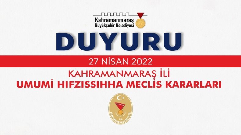 İl Umumi Hıfzıssıhha Meclis Kararı Yayınlandı.
