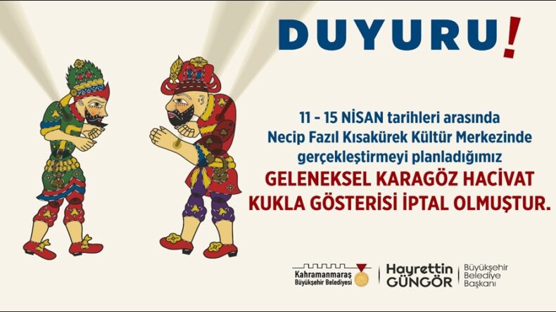 Geleneksel Karagöz – Hacivat Oyunu İptal Edildi.