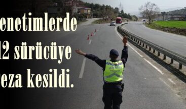 Denetimlerde 12 sürücüye ceza kesildi.