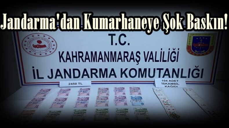 Jandarma’dan Kumarhaneye Şok Baskın!