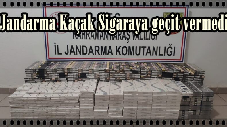 Jandarma Kaçak Sigaraya geçit vermedi.