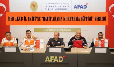 MEB AKUB İL EKİBİ’NE “HAFİF ARAMA KURTARMA EĞİTİMİ” VERİLDİ.