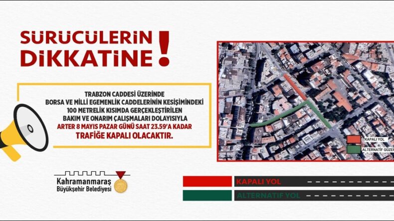 Sürücülere Alternatif Güzergâh Uyarısı!