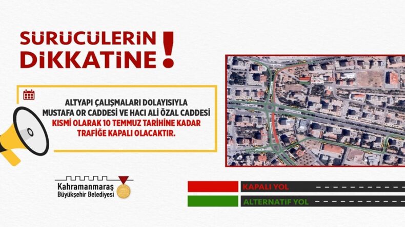 Sürücüler Alternatif Güzergâhlara Yönlendirildi.