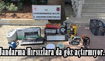 Jandarma Hırsızlara da göz açtırmıyor.