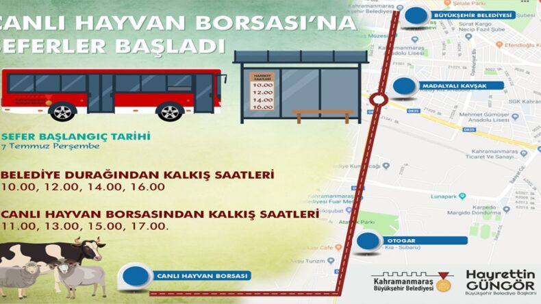 Canlı Hayvan Borsası’na Ücretsiz Ring Seferleri Başlıyor.
