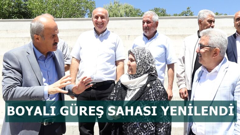 BOYALI GÜREŞ SAHASI YENİLENDİ.